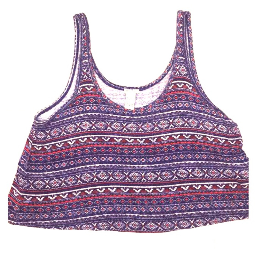 Cropped flowy tank top
